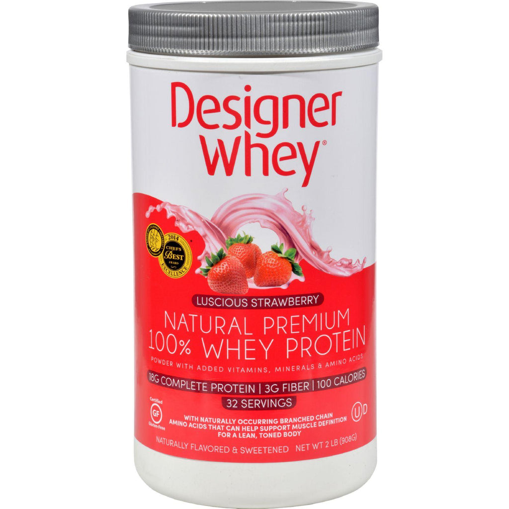 Designer Whey Protein Powder Strawberry - 2 Lbs