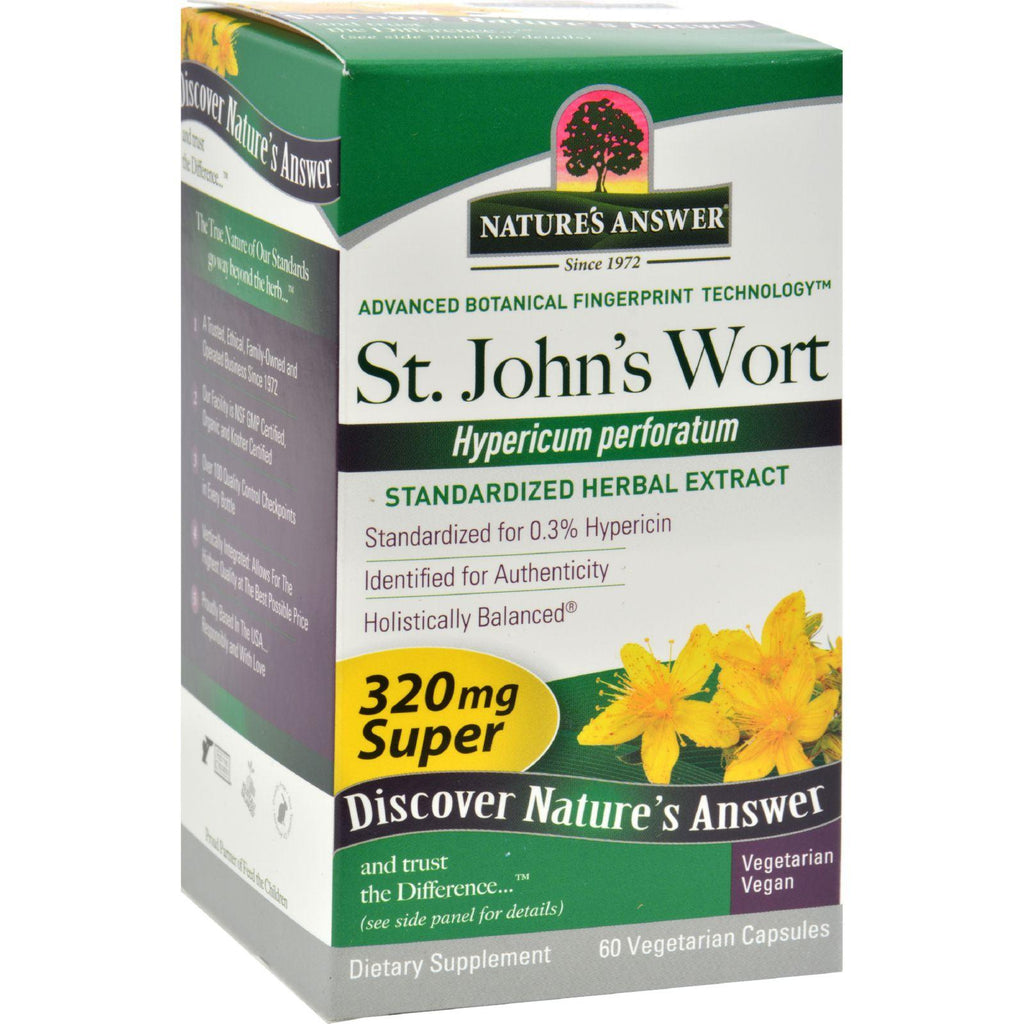 Nature's Answer Super St John's Wort Herb Extract - 60 Vegetarian Capsules