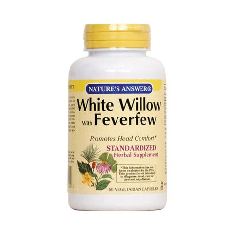 Nature's Answer White Willow With Feverfew - 60 Vcaps