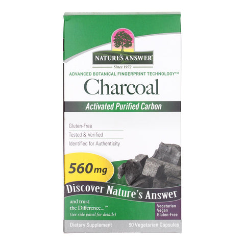 Natures Answer Charcoal - Activated Purified - 90 Softgels