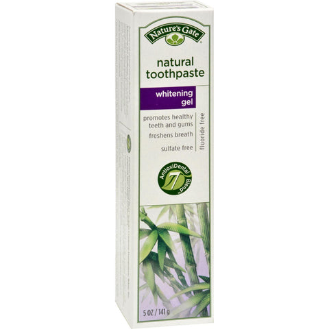 Nature's Gate Natural Toothpaste Gel Whitening - 5 Oz - Case Of 6