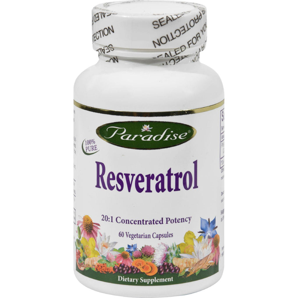 Paradise Herbs Resveratrol - 60 Vegetarian Capsules