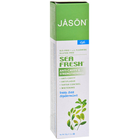 Jason Sea Fresh All Natural Sea Algae Coq10 Tooth Gel Deep Sea Spearmint - 6 Oz