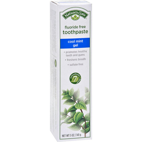 Nature's Gate Natural Toothpaste Gel Flouride Free Cool Mint - 5 Oz - Case Of 6