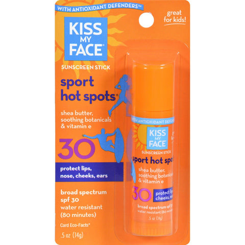 Kiss My Face Sun Care Hotspots Spf 30 - 0.5 Fl Oz - Case Of 6