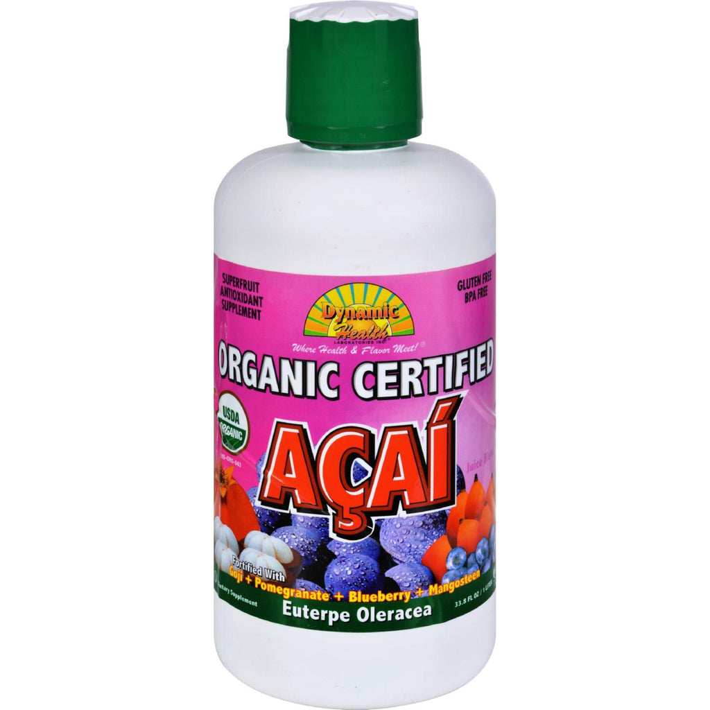 Dynamic Health Organic Certified Acai Berry Juice Blend - 33.8 Fl Oz