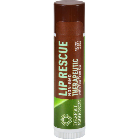 Desert Essence Lip Rescue Therapeutic With Tea Tree Oil - 0.15 Oz - Case Of 24