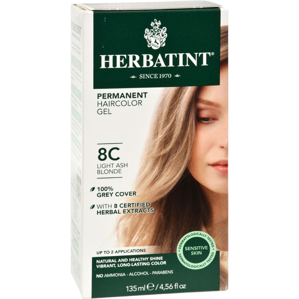 Herbatint Permanent Herbal Haircolour Gel 8c Light Ash Blonde - 135 Ml