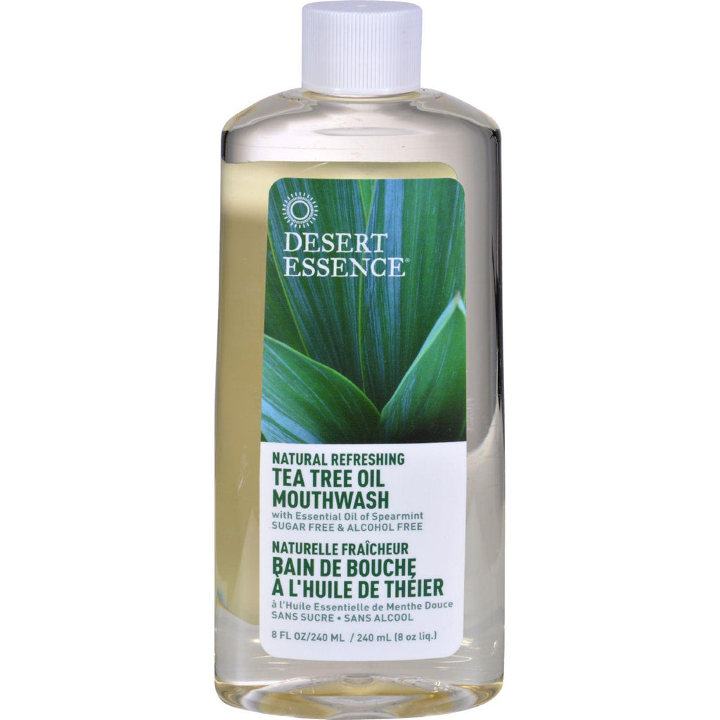 Desert Essence Tea Tree Oil Mouthwash Spearmint - 8 Fl Oz