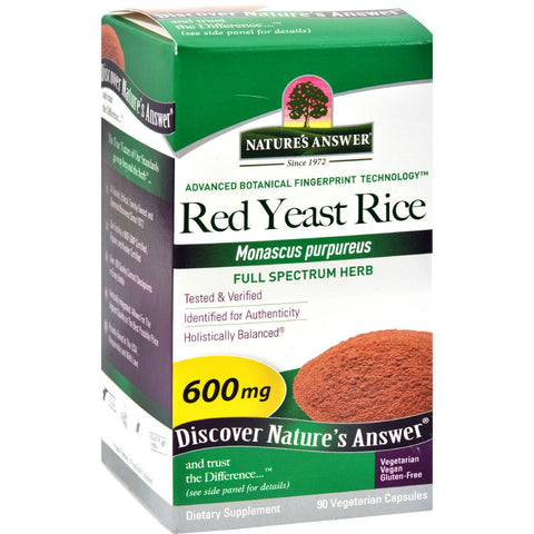Nature's Answer Red Yeast Rice - 90 Vegetarian Capsules