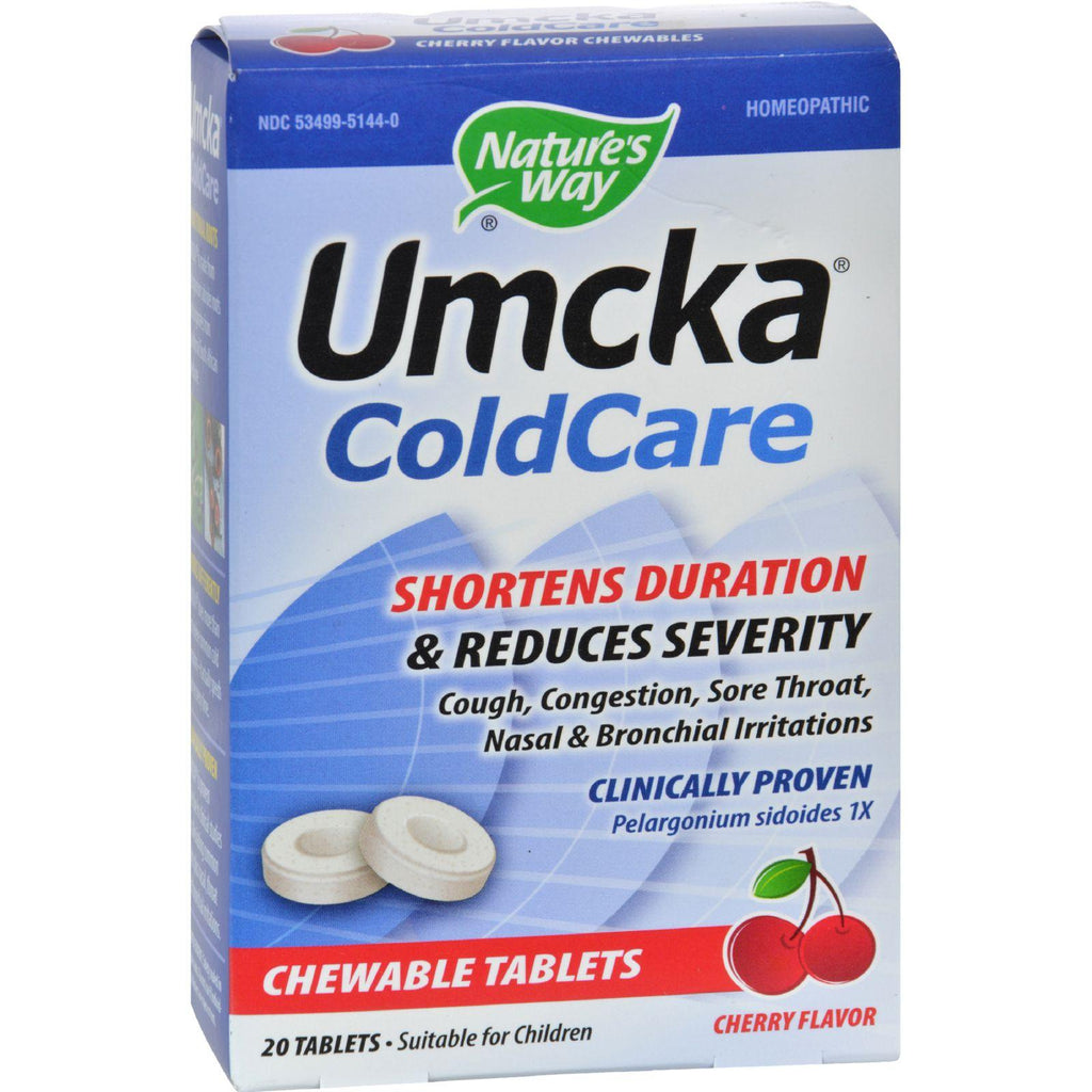 Nature's Way Umcka Coldcare Cherry - 20 Chewables