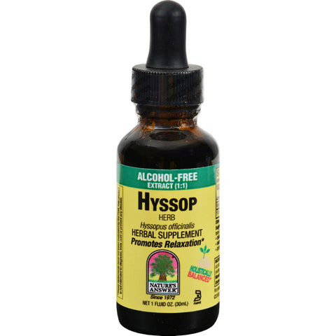 Nature's Answer Hyssop Extract - Alcohol-free - 1 Oz