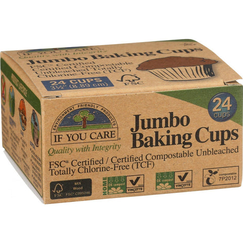 If You Care Baking Cups - Jumbo - Unbleached Totally Chlorine Free - 24 Count