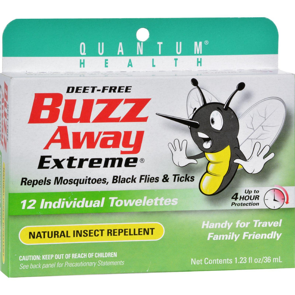 Quantum Research Buzz Away Towelettes - 12 Pack