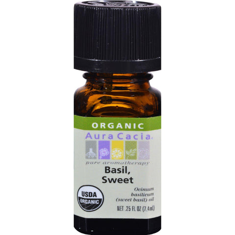 Aura Cacia Organic Basil Sweet - .25 Oz