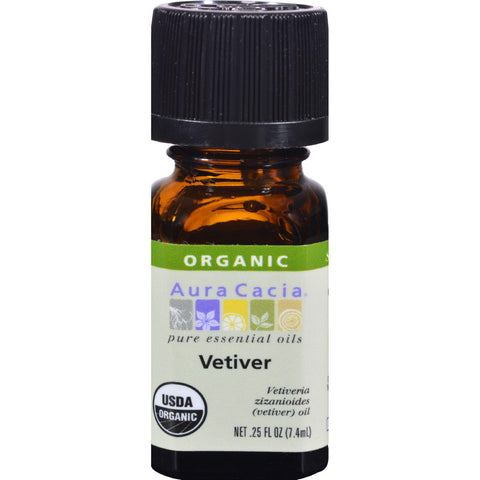 Aura Cacia Organic Essential Oil - Vetiver - .25 Oz