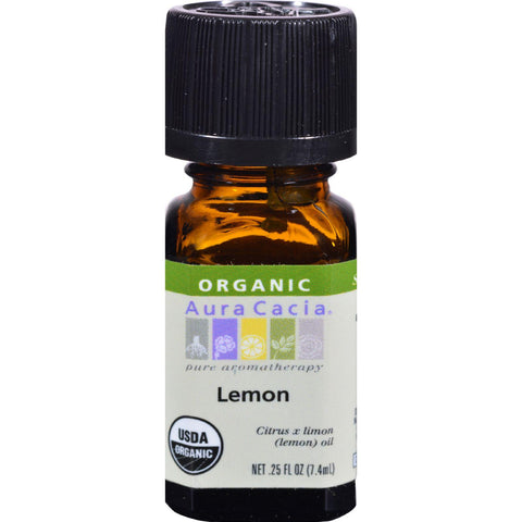 Aura Cacia Organic Essential Oil - Lemon - .25 Oz