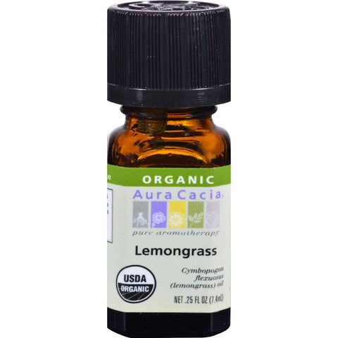 Aura Cacia Organic Essential Oil - Lemongrass - .25 Oz