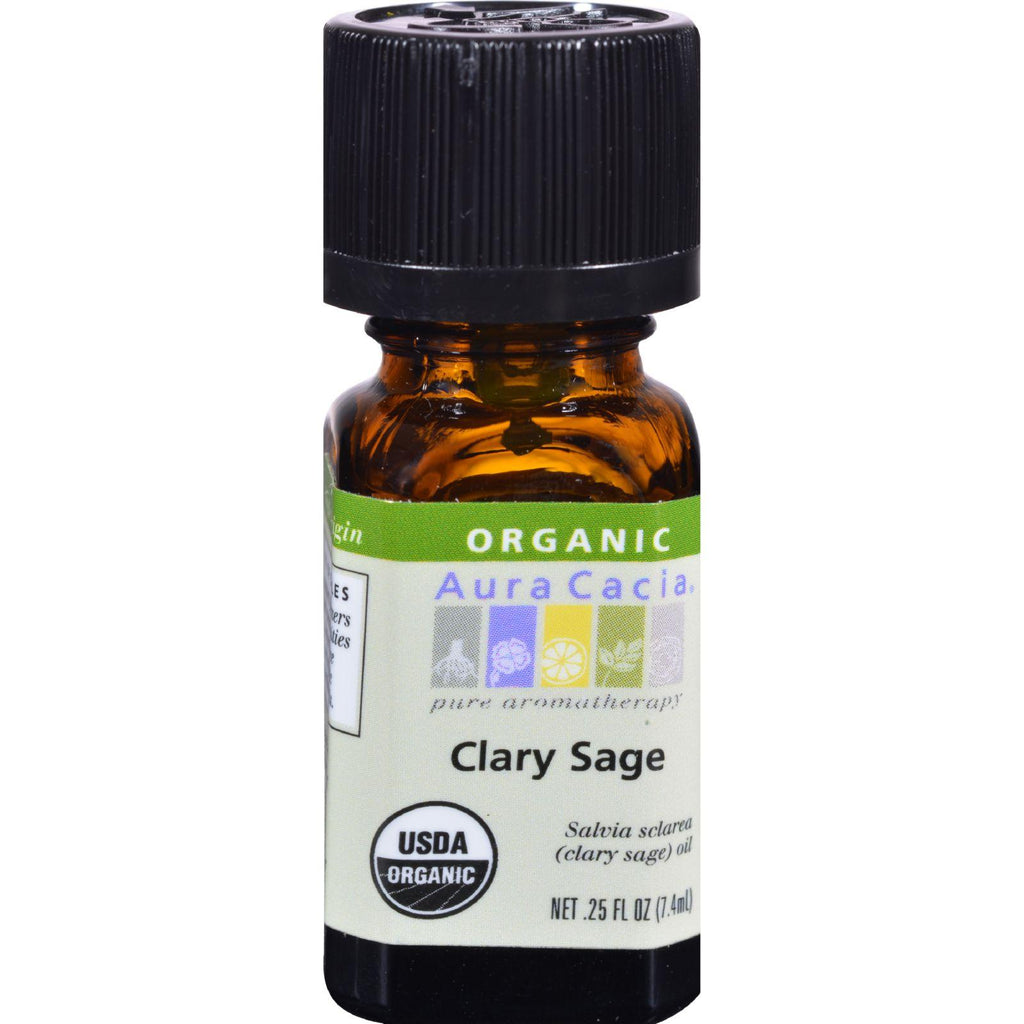 Aura Cacia Organic Essential Oil - Clary Sage - .25 Oz