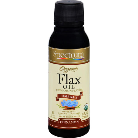 Spectrum Essentials Organic Flax Oil Cinnamon - 8 Fl Oz