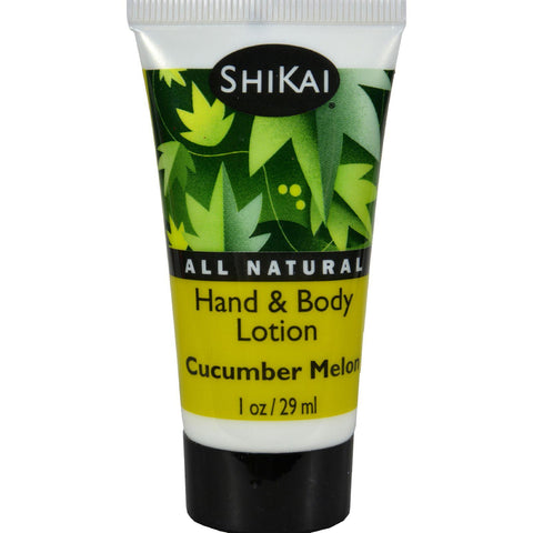 Shikai Products Lotion - All Natural - Cucumber Melon - Trial Size - 1 Oz - Case Of 12
