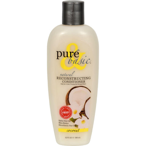 Pure And Basic Reconstructing Coconut Natural Conditioner - 12 Fl Oz