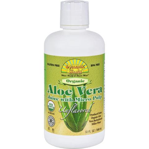 Dynamic Health Organic Aloe Vera Juice With Micro Pulp - 32 Fl Oz