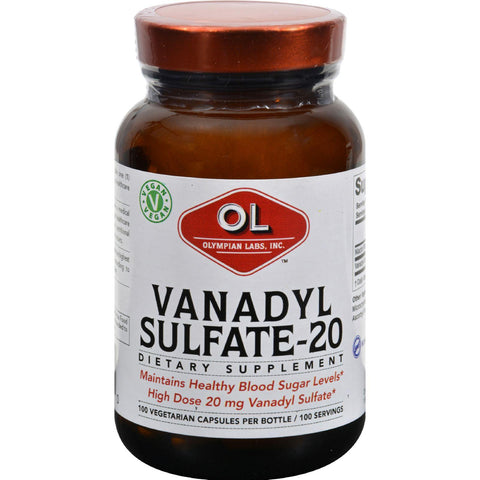 Olympian Labs Vanadyl Sulfate With Niacin - 20 Mg - 100 Capsules