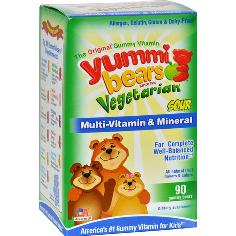 Hero Nutritionals Yummi Bears Multi-vitamin And Mineral Vegetarian Fruit - 90 Gummy Bears