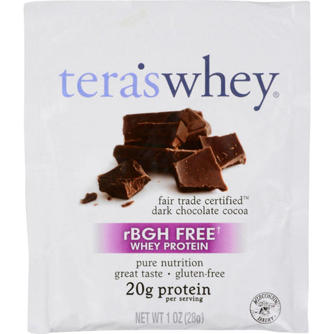 Teras Whey Protein Powder - Whey - Fair Trade Certified Dark Chocolate Cocoa - 1 Oz - Case Of 12