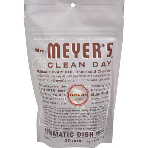 Mrs. Meyer's Automatic Dishwasher Packs - Lavender - Case Of 6 - 12.7 Oz