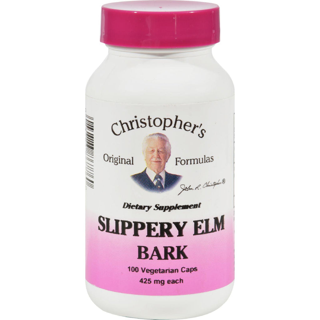 Dr. Christopher's Slippery Elm Bark - 425 Mg - 100 Vegetarian Capsules