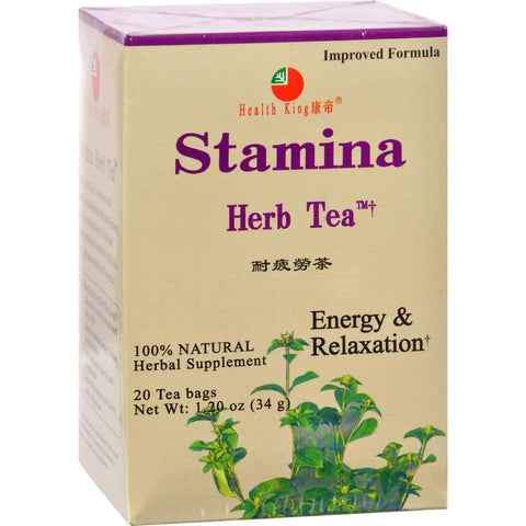 Health King Stamina Herb Tea - 20 Tea Bags