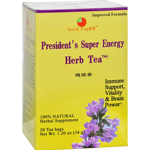 Health King President's Super Energy Herb Tea - 20 Tea Bags