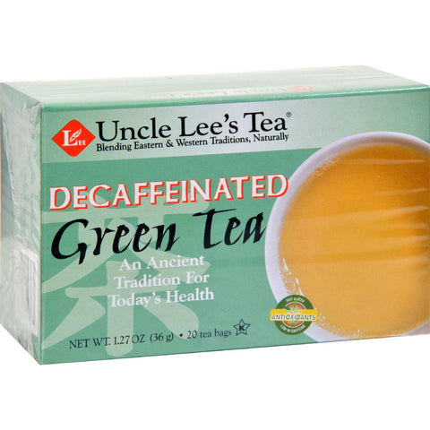Uncle Lee's Tea Decaffeinated Green Tea - Case Of 6 - 20 Bags