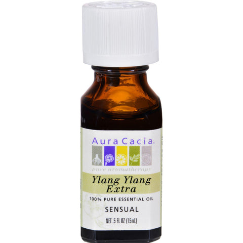 Aura Cacia Pure Essential Oil Ylang Ylang Extra - 0.5 Fl Oz