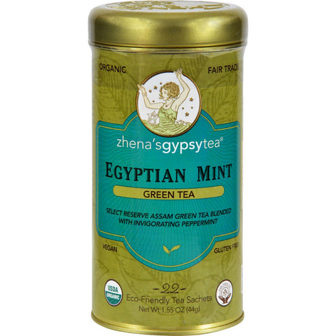 Zhena's Gypsy Tea Organic Egyptian Mint - Case Of 6 - 22 Bags