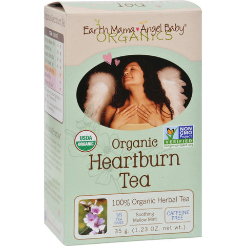 Earth Mama Angel Baby Organic Heartburn Tea - 16 Tea Bags