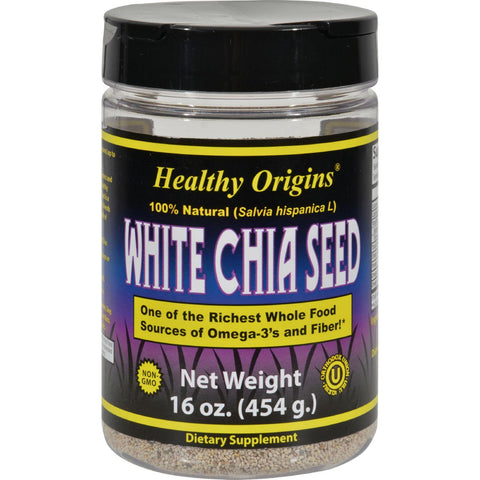 Healthy Origins White Chia Seeds - 16 Oz