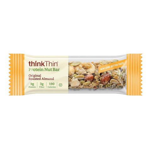 Think Products Thinkthin Protein Nut Bar - Original Roasted Almond - Case Of 10 - 1.41 Oz
