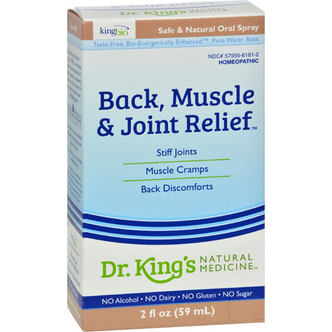 King Bio Homeopathic Back Neck Muscle And Joint Relief - 2 Fl Oz