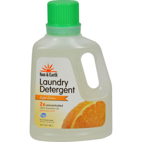Sun And Earth Natural Laundry Detergent - Light Citrus - 50 Oz