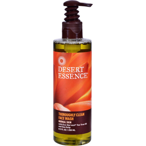 Desert Essence Thoroughly Clean Face Wash With Eco Harvest Tea Tree Oil And Sea Kelp - 8.5 Fl Oz