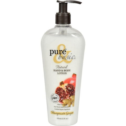 Pure And Basic Natural Bath And Body Lotion Pomegranate Ginger - 12 Fl Oz
