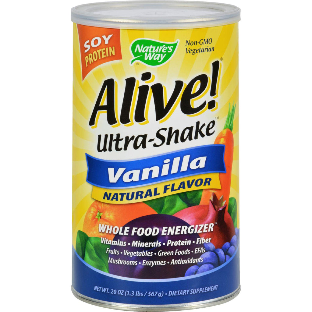 Nature's Way Alive Soy Protein Ultra-shake Vanilla - 21 Oz