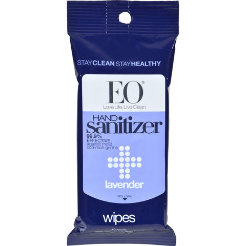 Eo Products Hand Sanitizer Wipes Display Center - Lavender - Case Of 6 - 10 Pack