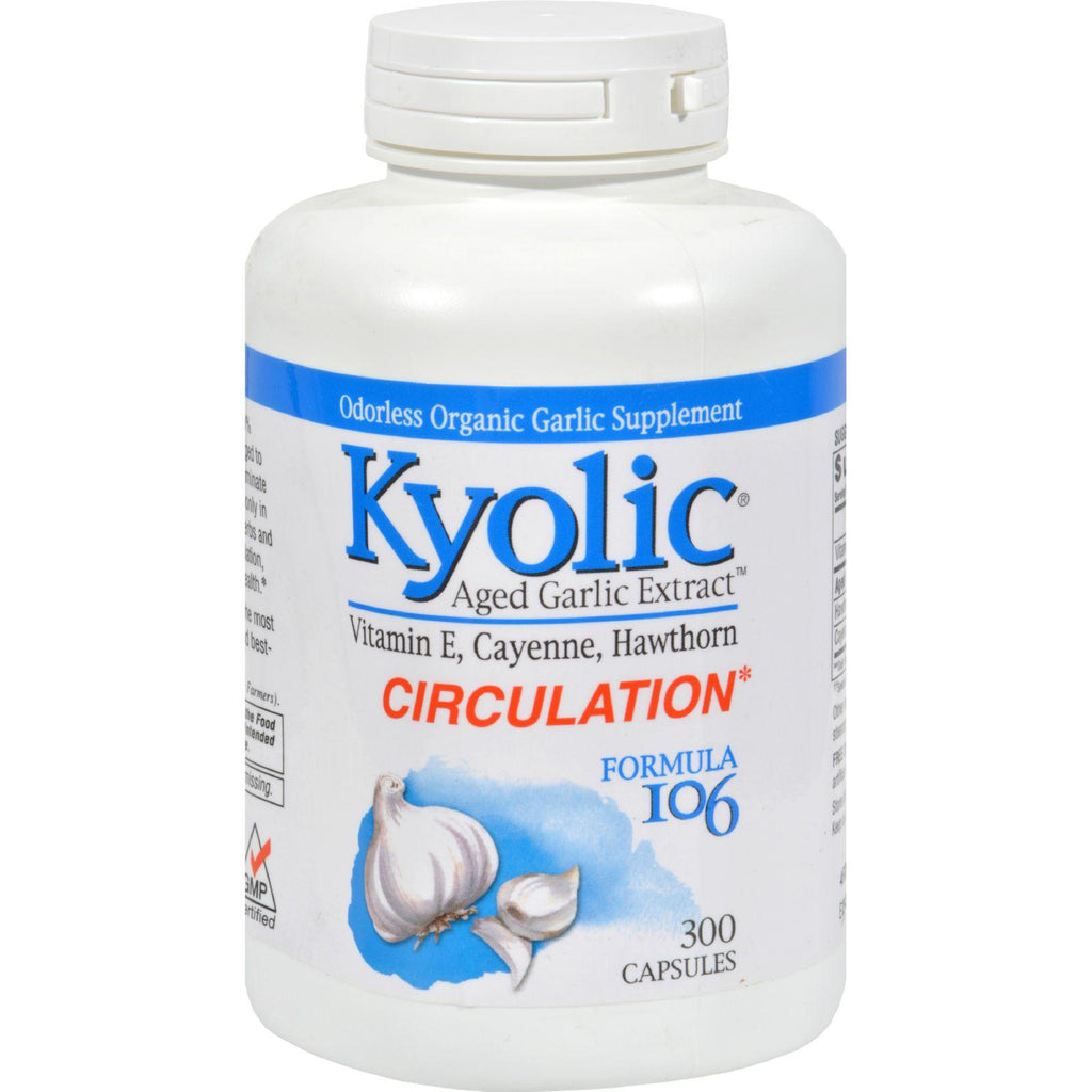 Kyolic Aged Garlic Extract Circulation Formula 106 - 300 Capsules