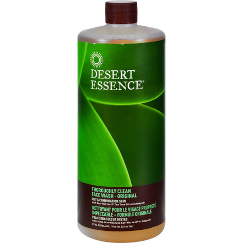 Desert Essence Thoroughly Clean Face Wash - Original Oily And Combination Skin - 32 Fl Oz