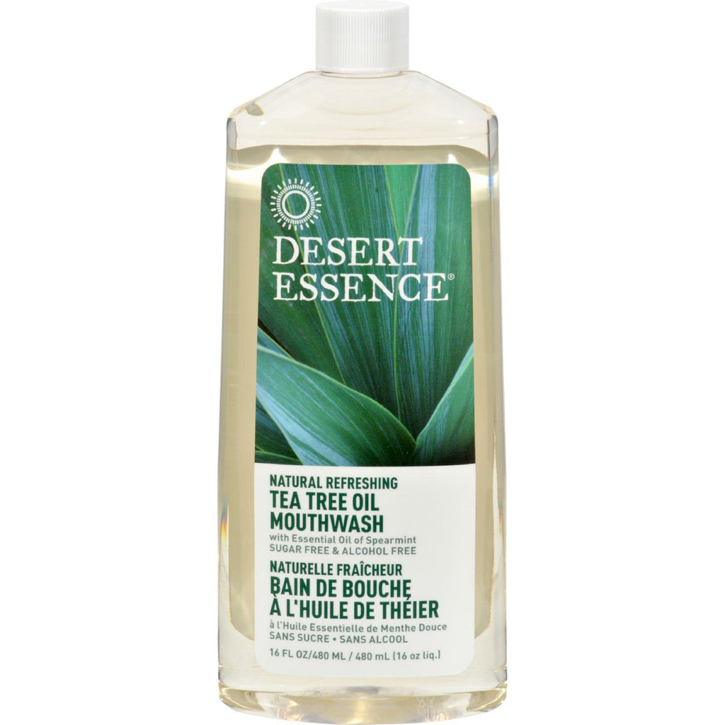 Desert Essence Natural Refreshing Tea Tree Oil Mouthwash - 16 Fl Oz
