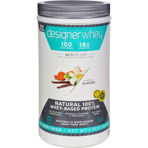 Designer Whey Protein Powder Vanilla Almond - 1.9 Lbs
